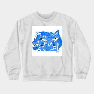 cadejo hound infernal dogs ecopop in mayan patterns Crewneck Sweatshirt